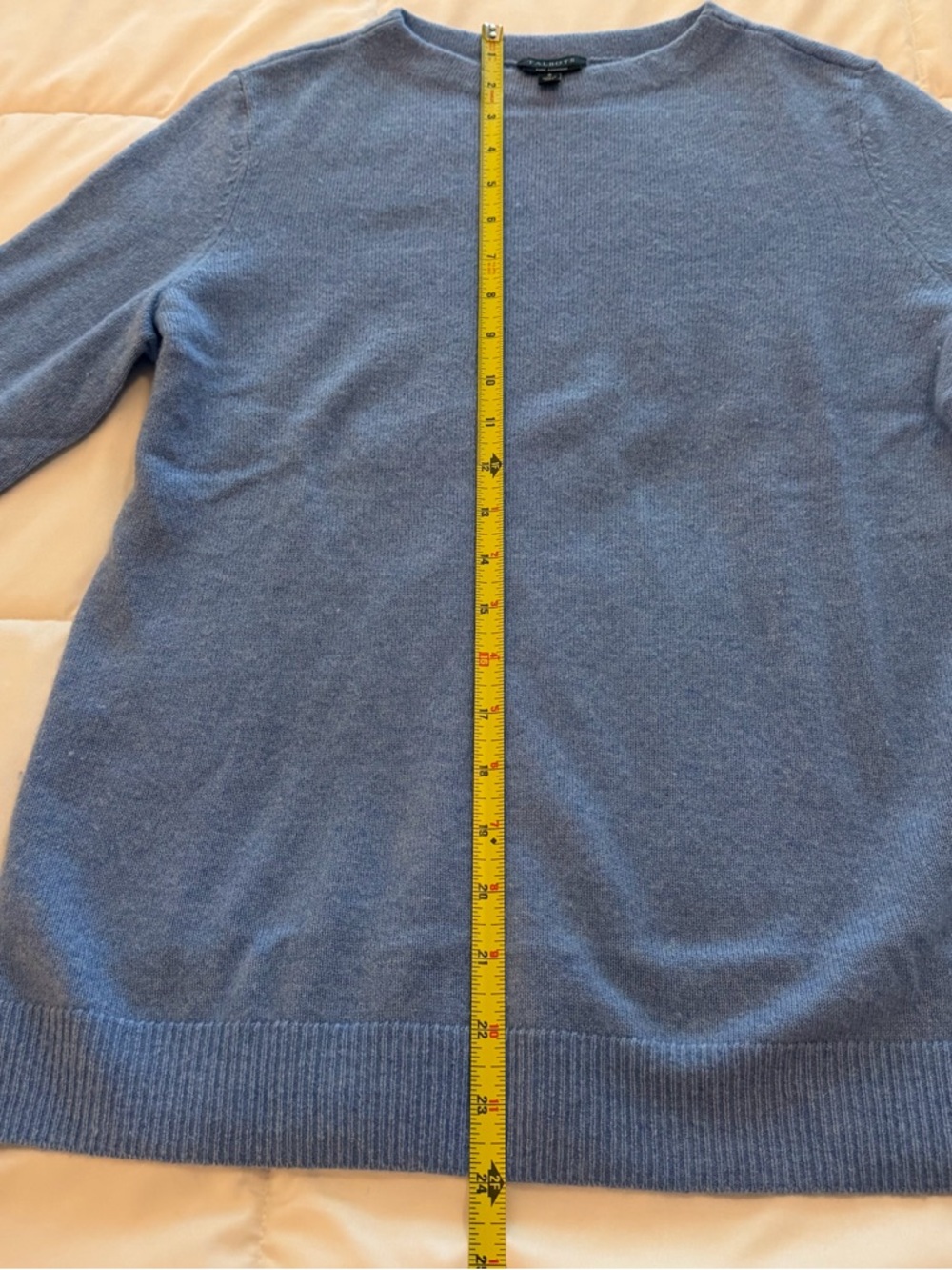 Talbots Cashmere Women’s Dusty Blue Crewneck Sweater - Picture 3 of 6
